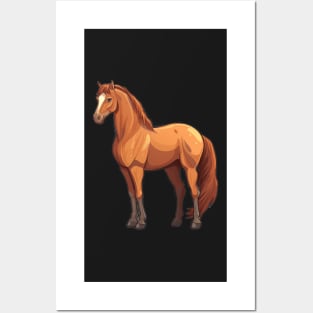 Cute Chestnut Horse Posters and Art